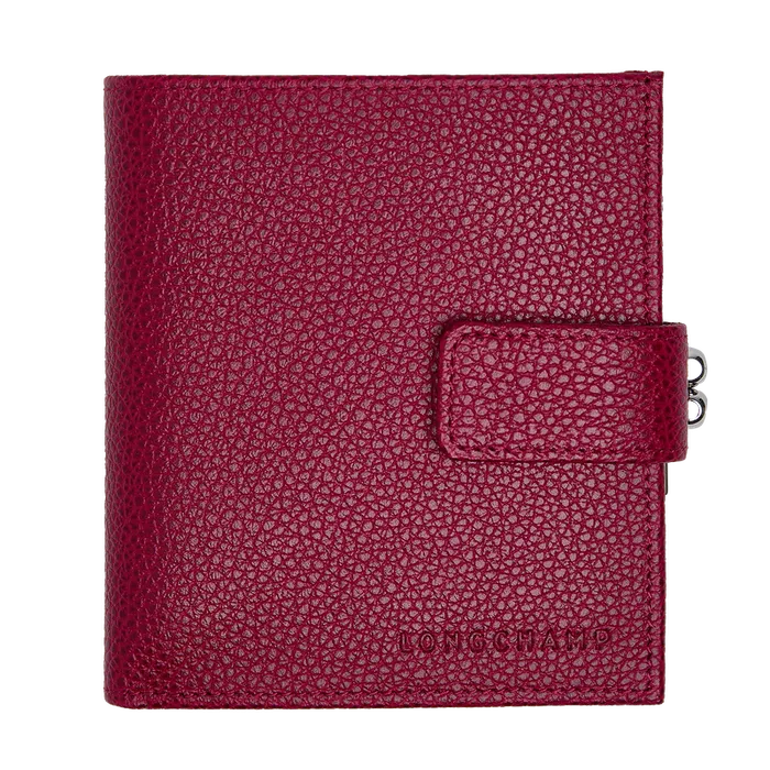 Women Wallets Longchamp Le Foulonn Compact wallet BeetrootBeetrootBeetroot
