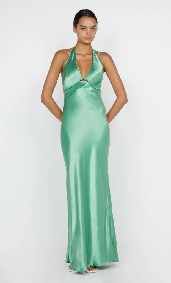 Women ZARIAH HALTER DRESS 8211 GREEN APPLE Bec Bridge Wedding Guest