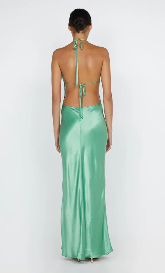 Women ZARIAH HALTER DRESS 8211 GREEN APPLE Bec Bridge Wedding Guest
