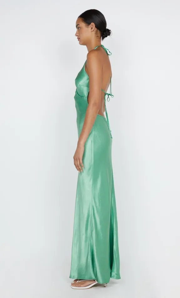Women ZARIAH HALTER DRESS 8211 GREEN APPLE Bec Bridge Wedding Guest