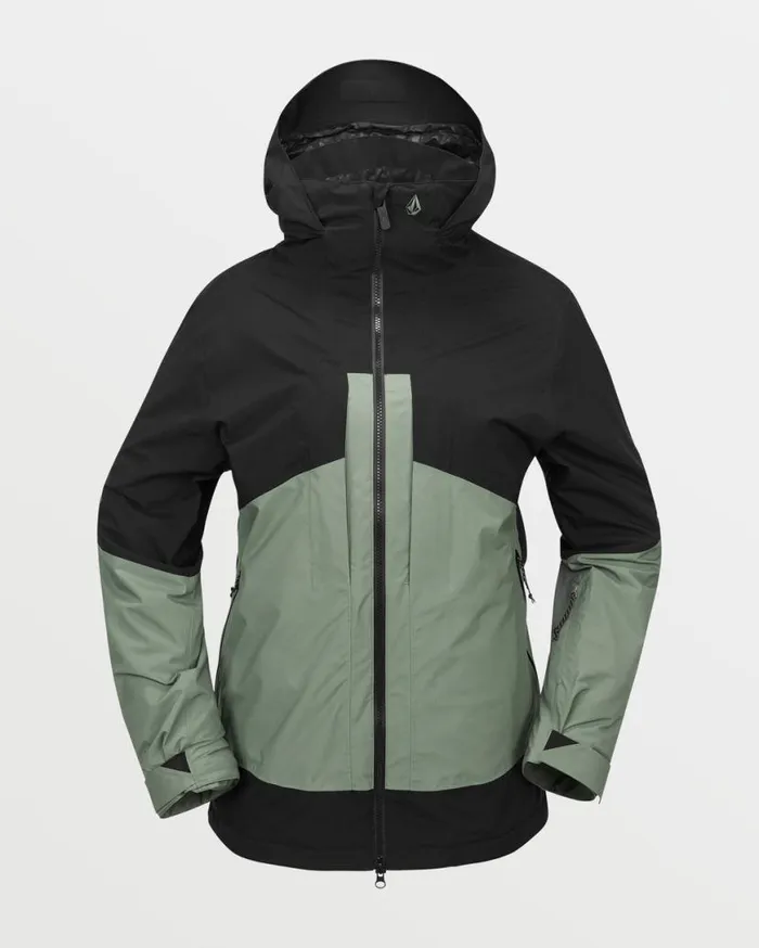 Womens At Stretch GoreTex Jacket 8211 Lichen Green Womens Volcom Jackets