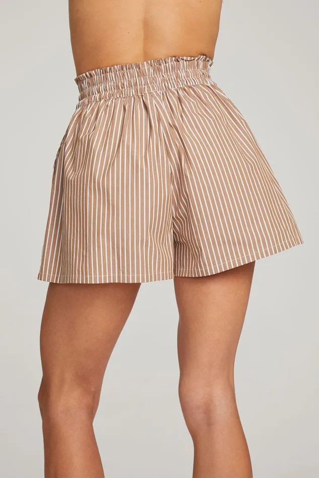 Womens Chaser Brand Bottoms Rapalloo Whiskey Stripe Short