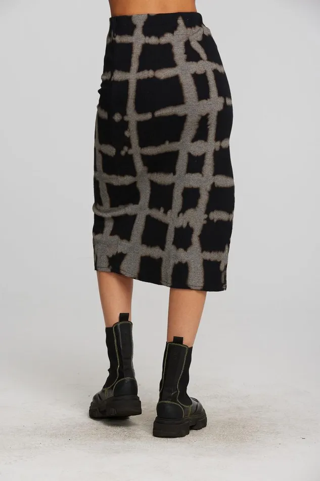 Womens Chaser Brand Bottoms Recycled Vintage Rib Midi Skirt With Shirring And Side Slit