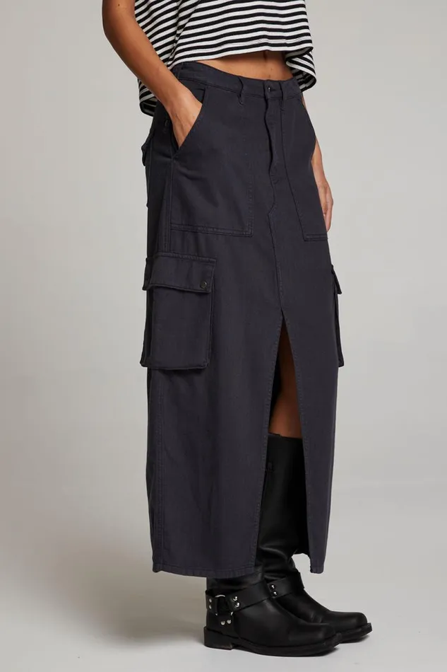 Womens Chaser Brand Bottoms Tri Licorice Maxi Skirt