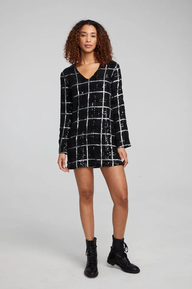 Womens Chaser Brand Dresses Hunter Fairfax Plaid Mini Dress