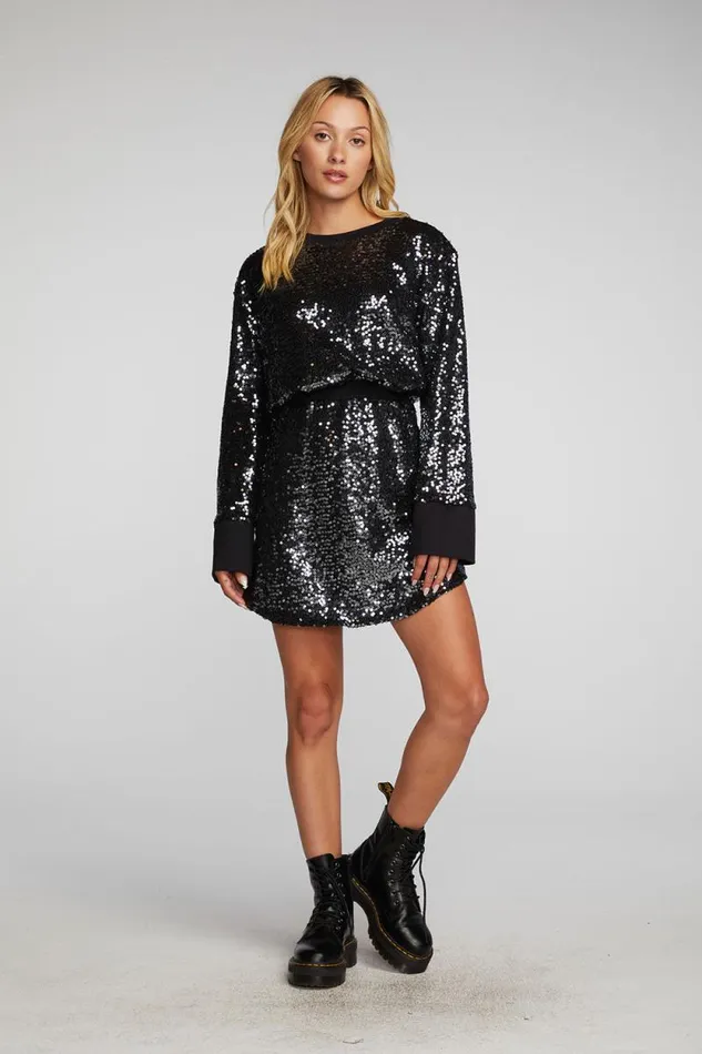 Womens Chaser Brand Dresses Mini Dress With Wide Sleeves