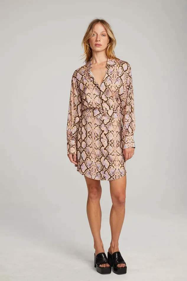 Womens Chaser Brand Dresses Paxton Python Print Mini Dress
