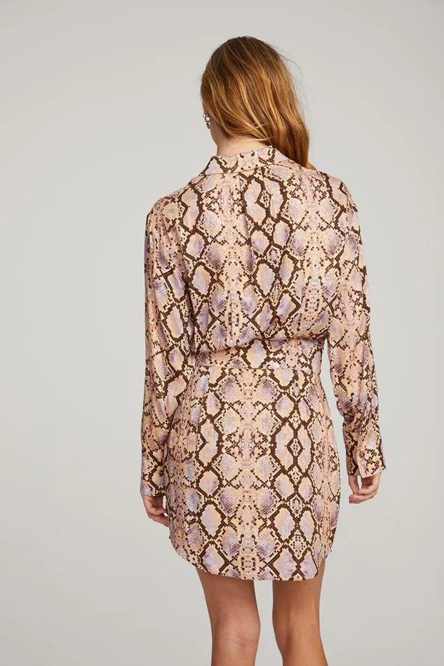 Womens Chaser Brand Dresses Paxton Python Print Mini Dress