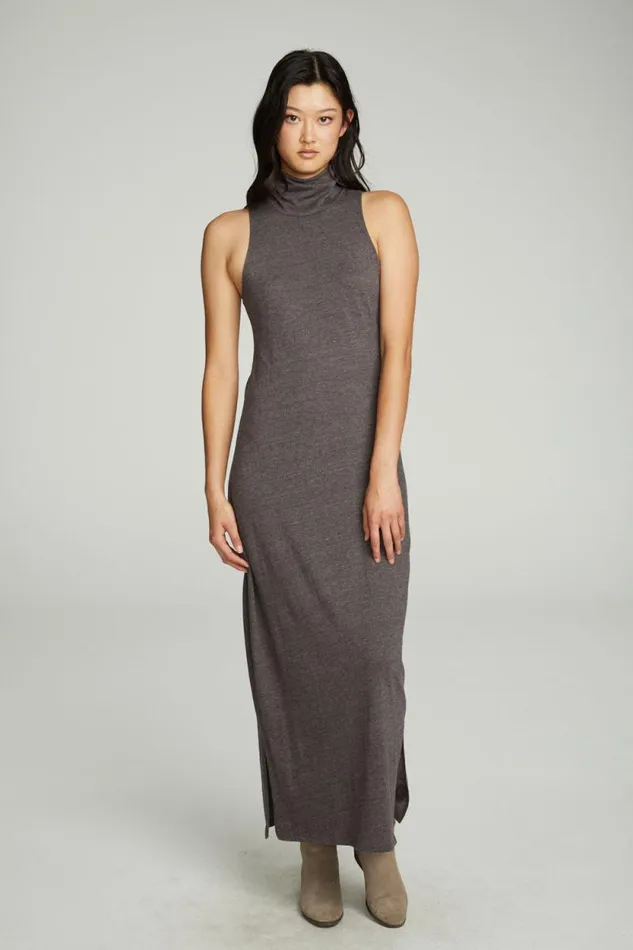 Womens Chaser Brand Dresses Turtle Neck Tank Maxi Dress With Side Slits