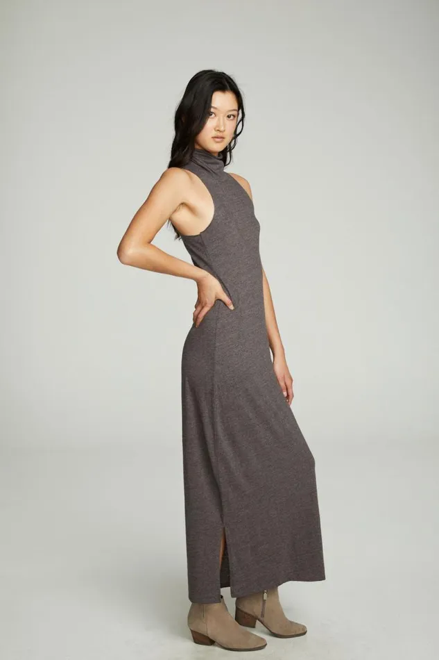 Womens Chaser Brand Dresses Turtle Neck Tank Maxi Dress With Side Slits
