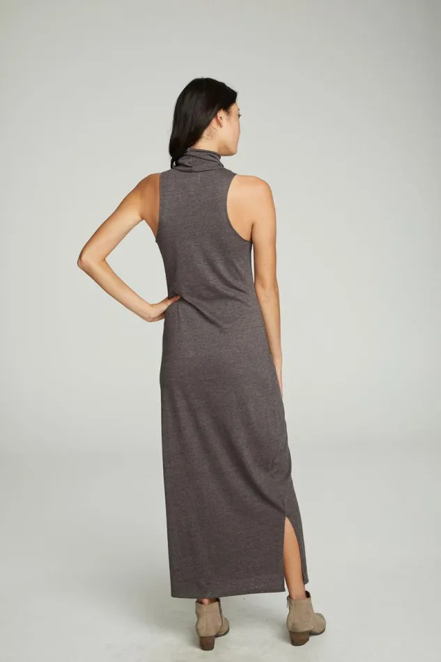 Womens Chaser Brand Dresses Turtle Neck Tank Maxi Dress With Side Slits