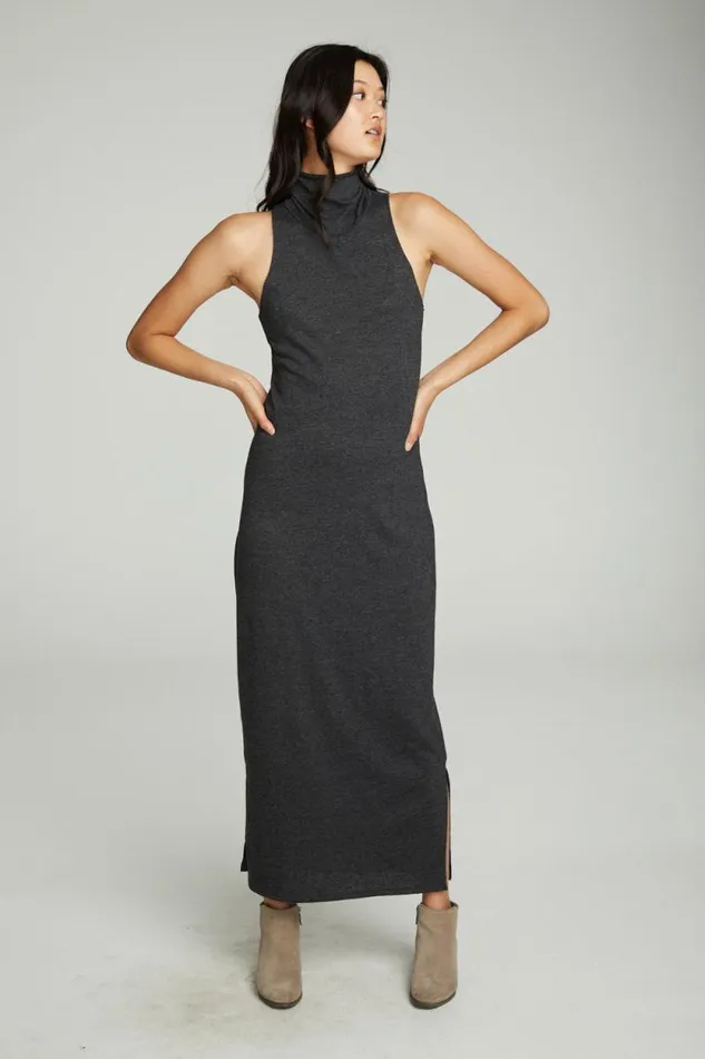 Womens Chaser Brand Dresses Turtle Neck Tank Maxi Dress With Side Slits