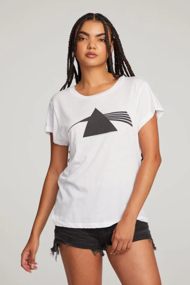 Womens Chaser Brand Graphics Pink Floyd Dark Side Of The Moon Tee