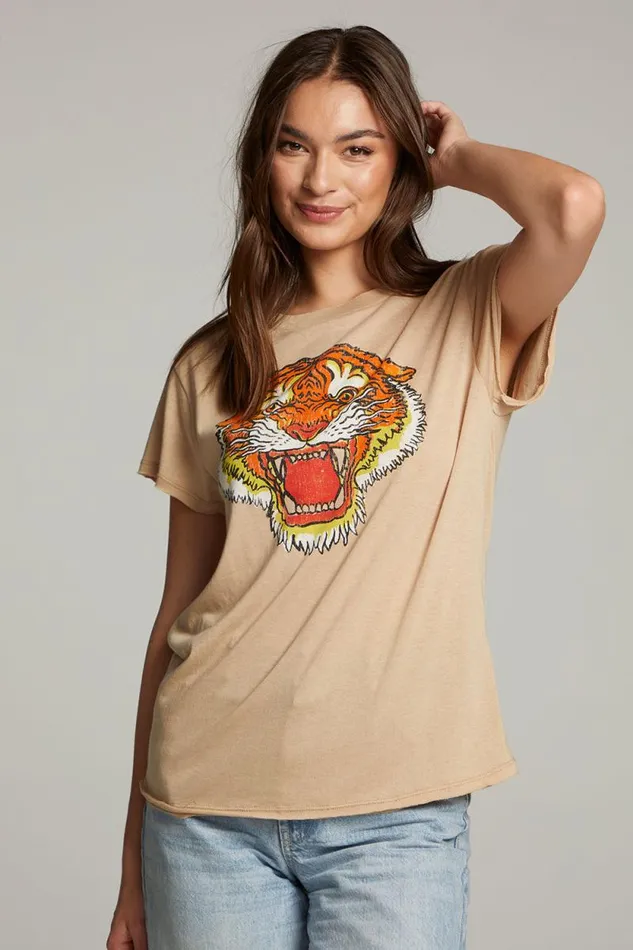 Womens Chaser Brand Music Tiger Tee