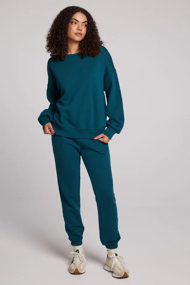 Womens Chaser Brand Tops Alonzo Dark Sea Pullover