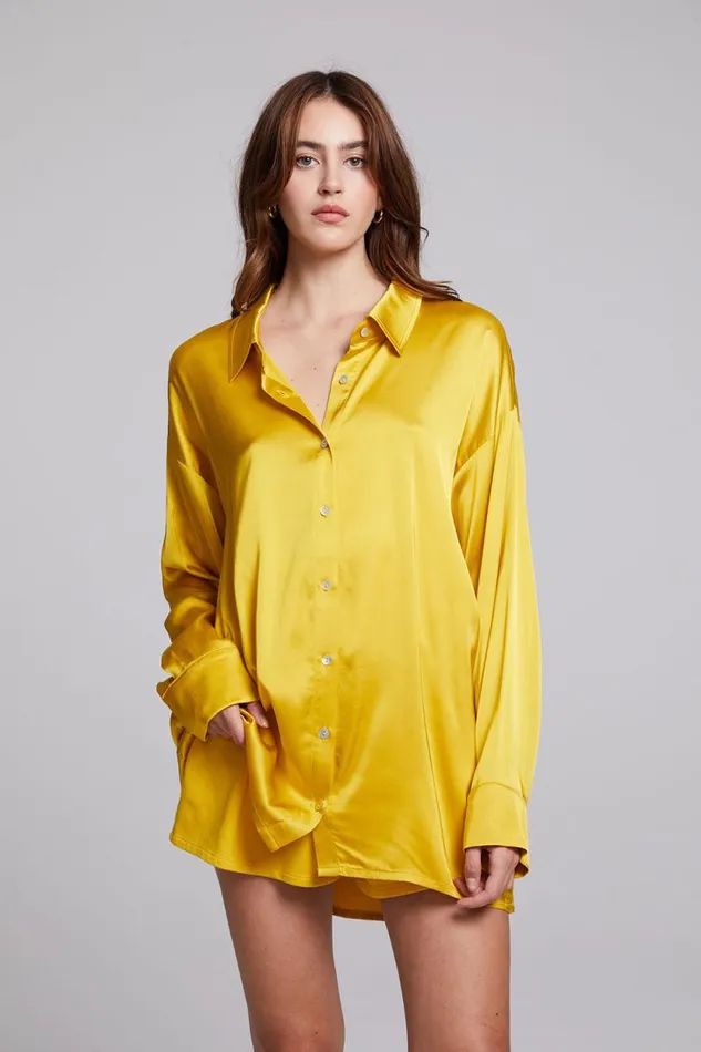 Womens Chaser Brand Tops Capri Mimosa Button Down
