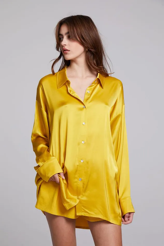 Womens Chaser Brand Tops Capri Mimosa Button Down