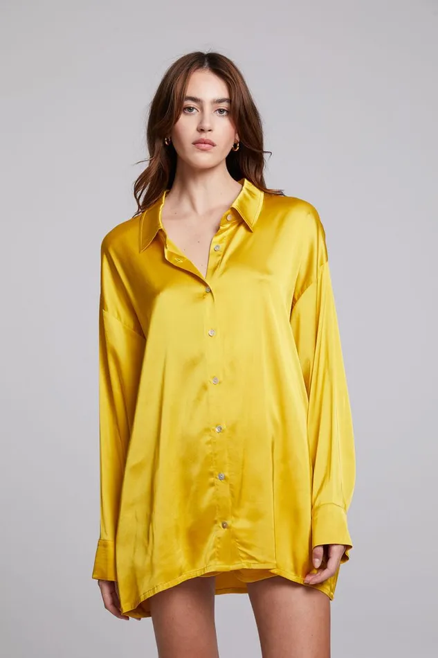 Womens Chaser Brand Tops Capri Mimosa Button Down