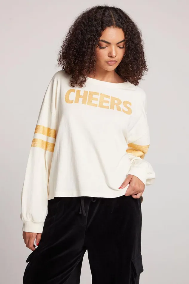 Womens Chaser Brand Tops Cheers Long Sleeve