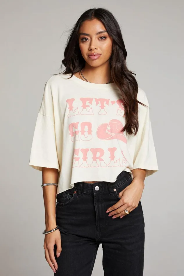 Womens Chaser Brand Tops Let039s Go Girls Tee