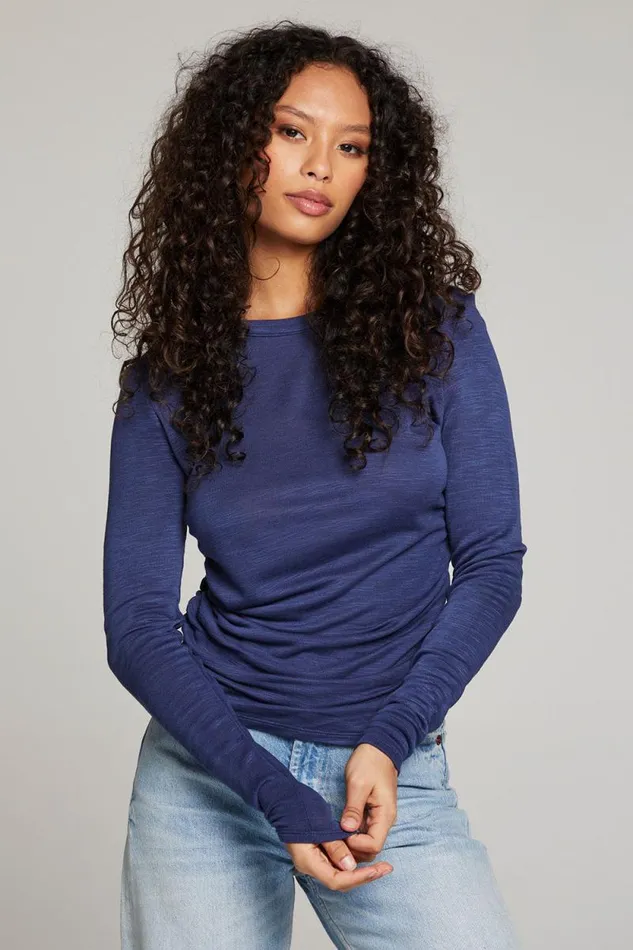 Womens Chaser Brand Tops Louis Sapphire Long Sleeve