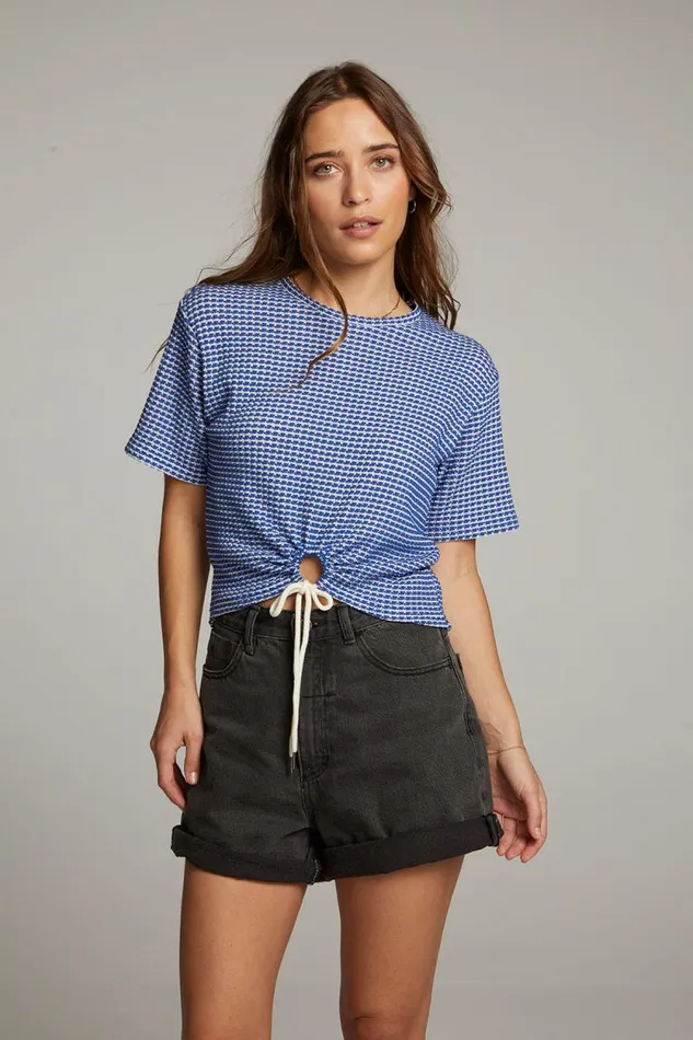 Womens Chaser Brand Tops Miracle Cobalt Blue Short Sleeve