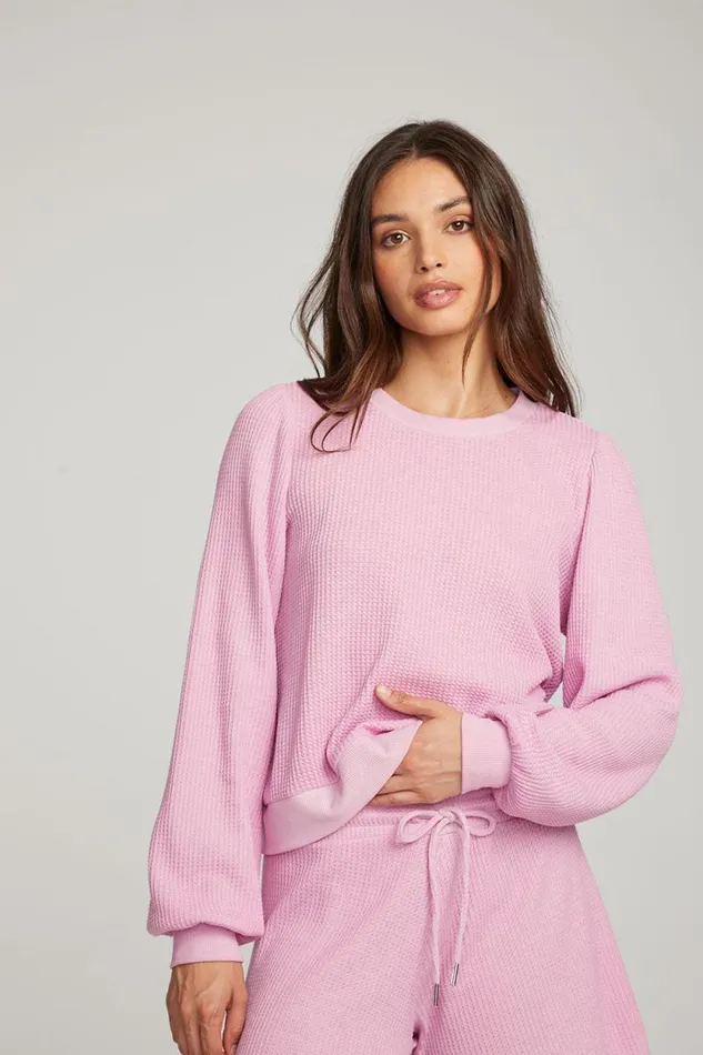 Womens Chaser Brand Tops Owlsey Pastel Lavender Pullover