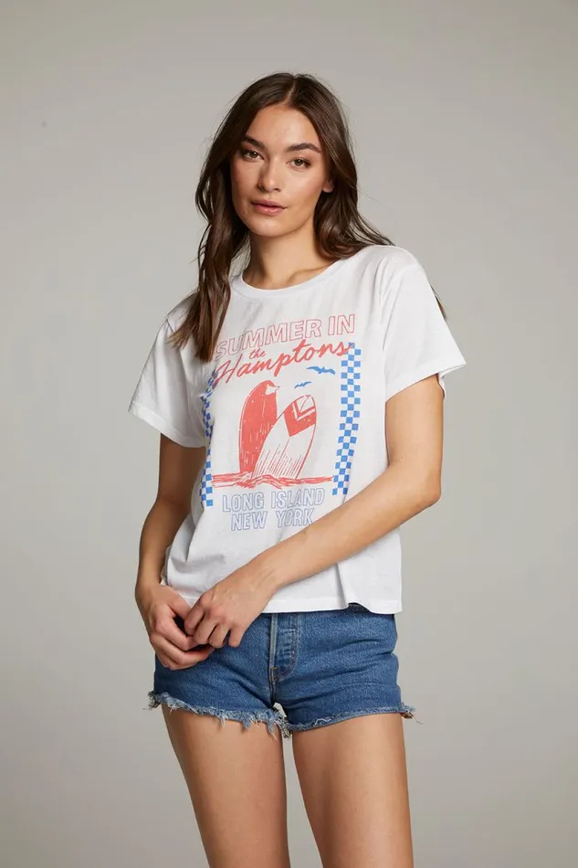 Womens Chaser Brand Tops The Hamptons Crewneck Tee