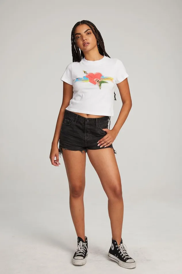 Womens Chaser Brand Tops Tom Petty Classic Logo Tee