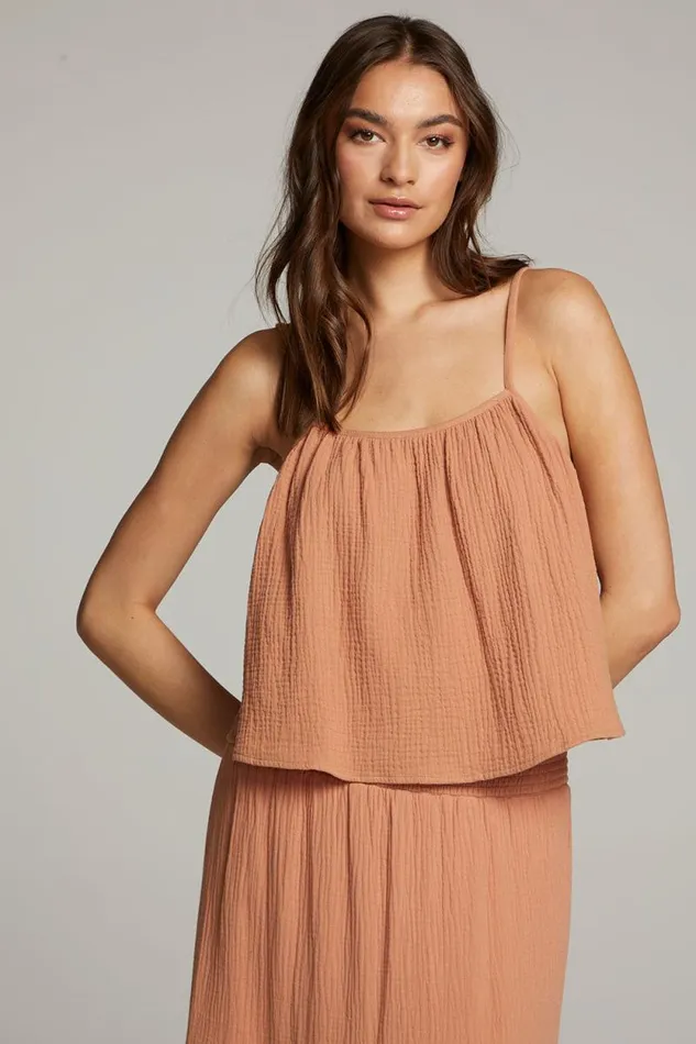 Womens Chaser Brand Tops Tropical Bronze Top