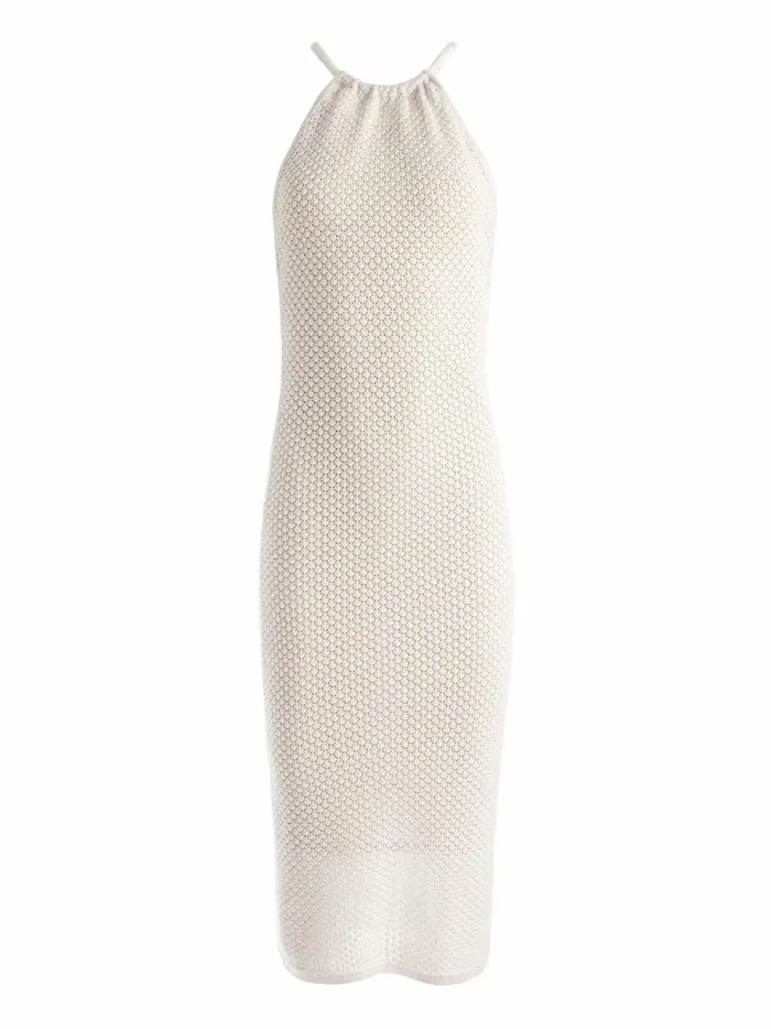 Womens Dresses Alice Olivia Jovi Pointelle Cord Back Halter Dress Sand