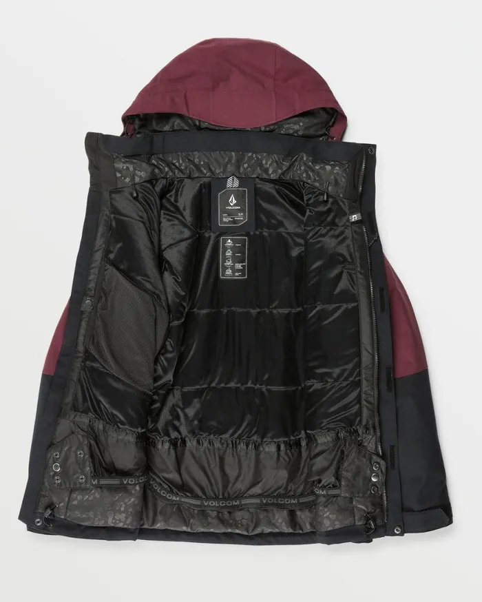 Womens Shelter 3D Stretch Jacket 8211 Burgundy Womens Volcom Jackets