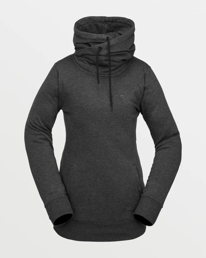 Womens Tower Pullover Fleece 8211 Black Womens Volcom Jackets