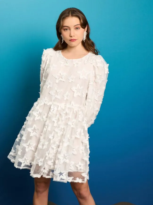 Womenswear Periwinkle Organza Mini Dress Pearl White Sister Jane