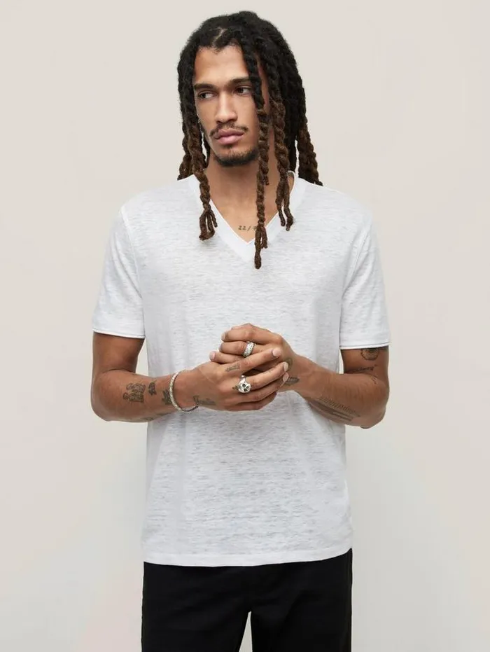 WOOSTER VNECK White Men John Varvatos TShirts