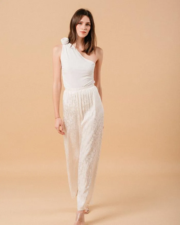 WOVEN TOP ECRU MYROSE Shop Grace and Mila Dressy Tops