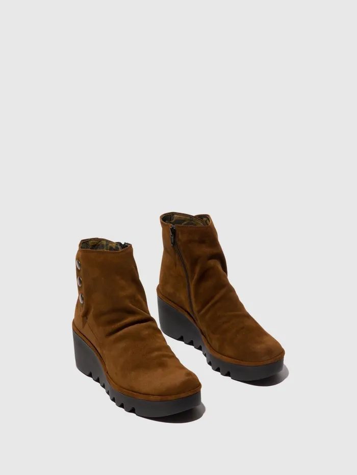 Zip Up Ankle Boots BROM344FLY CAMEL Women Fly London Ankle Boots