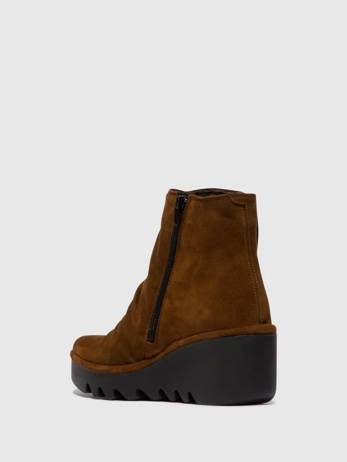 Zip Up Ankle Boots BROM344FLY CAMEL Women Fly London Ankle Boots