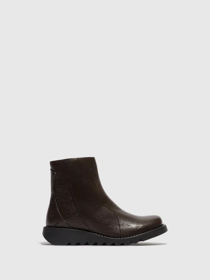 Zip Up Ankle Boots SAGU014FLY CHESTNUT Women Fly London Ankle Boots